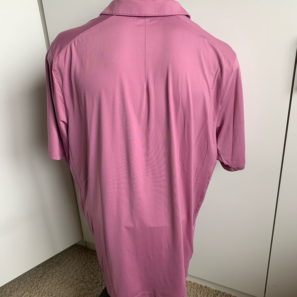 Lululemon Evolution men’s XL pink/lilac short sleeve polo shirt - Picture 3 of 3